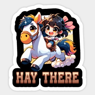 Hay There I Equestrian Pony Horse Lover Sticker